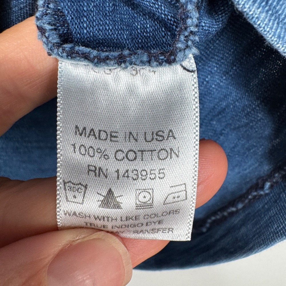 Guideboat Company Reliance Garments T-Shirt Men Medium Blue Pocket Canada - Picture 4 of 7